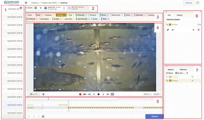Label review interface